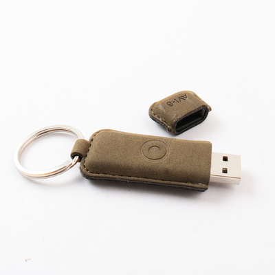 Özel Logo Yazdırma ile Tam Hafıza Deri USB Flash sürücüsü
