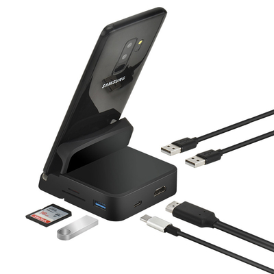 5Gbps Veri Aktarım Tipi C USB Hub Adaptörü Dizüstü Telefon Sahibi için Çoklu Port Hub