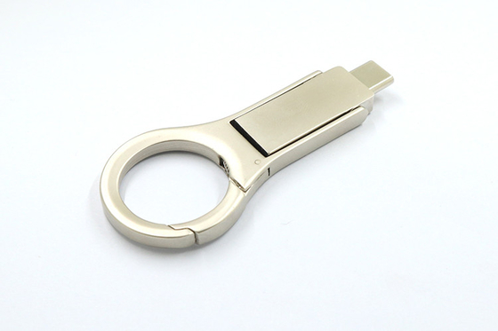 Gümüş Metal OTG USB Flash Sürücüler 2.0 32GB 128GB Usb C Bellek Çubukları