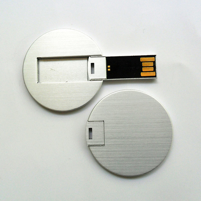Metal Mini Yuvarlak Kredi Kartı USB Çubukları UDP flash 2.0 FCC onaylı