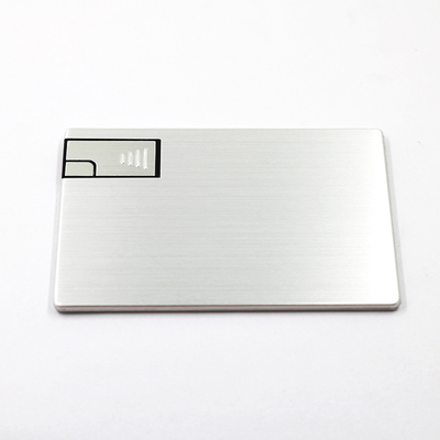 Silver Metal 2.0 Kredi Kartı USB Çubukları 16GB 32GB ROSH Onaylı