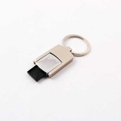 2.0 Metal USB Flash Sürücü UDP Flash Chip Anahtarlıklı Gümüş Gövde