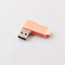 Rose Gold Metal Renkli 360 Derece Bükümlü USB Sürücü Verileri Ücretsiz Yükleme