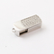 PCBA 2.0 ve 3.0 Kristal USB Flash Sürücü Gümüş Parlak Hızlı Hız