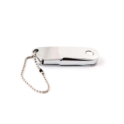 Anahtarlı Twist Metal USB 2.0 Flash Drive, 32GB 64GB 128GB Hızlı UDP Çip