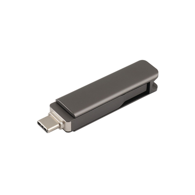 Metal Şekiller Tabanca Siyah Tip C USB 3.0 Sürücü AB ve ABD Standartlarıyla Uyumlu