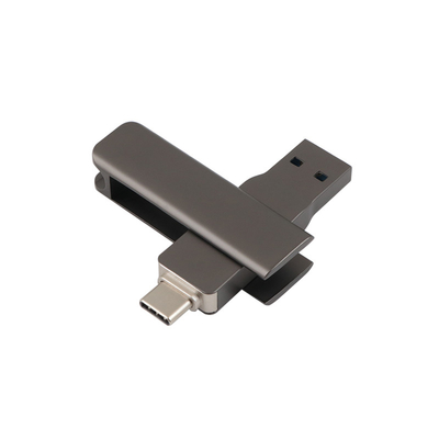 Metal Şekiller Tabanca Siyah Tip C USB 3.0 Sürücü AB ve ABD Standartlarıyla Uyumlu