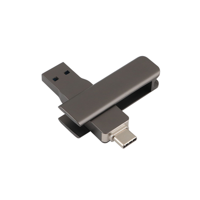 Metal Şekiller Tabanca Siyah Tip C USB 3.0 Sürücü AB ve ABD Standartlarıyla Uyumlu