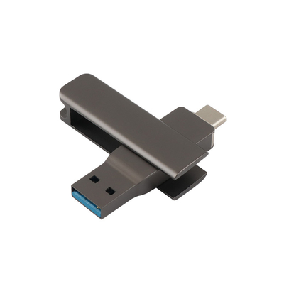 Metal Şekiller Tabanca Siyah Tip C USB 3.0 Sürücü AB ve ABD Standartlarıyla Uyumlu