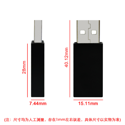 Telefonunuzun USB veri engelleyici ile güvenli şarjını sağlayın - Gümüş/Siyah mevcut