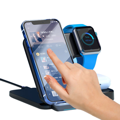 Katlanabilir Portatif 15W Samsung Hızlı Kablosuz Şarj Aracı Telefon Kulaklık Saati