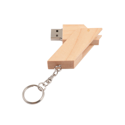 Dikdörtgen Ahşap USB Flash Drive Ürün Bambu Ahşap/Arap Ahşap Destek OEM 0°C 60°C