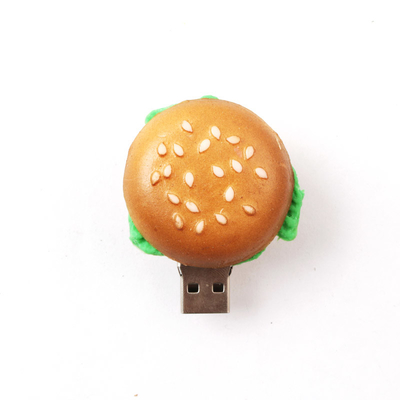 Yapay Gıda Kurumsal Hediyeler için KFC McDonald's Hamburger Şekilli Özel USB Flash sürücüleri
