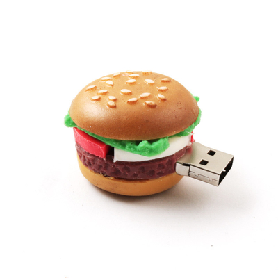Yapay Gıda Kurumsal Hediyeler için KFC McDonald's Hamburger Şekilli Özel USB Flash sürücüleri