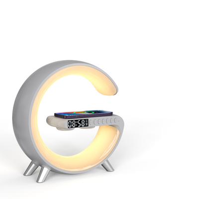 LED ile Saatle Hoparlörle Bluetooth ile Kablosuz Şarj Fast 15W