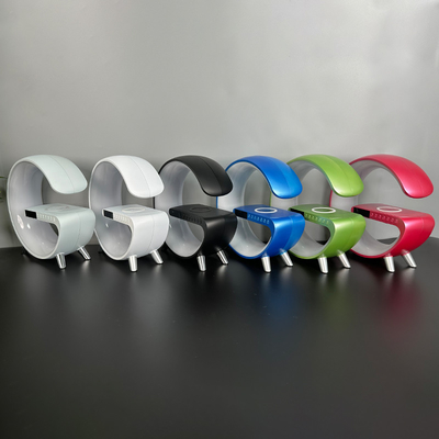 LED ile Saatle Hoparlörle Bluetooth ile Kablosuz Şarj Fast 15W