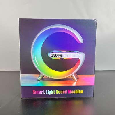 LED ile Saatle Hoparlörle Bluetooth ile Kablosuz Şarj Fast 15W