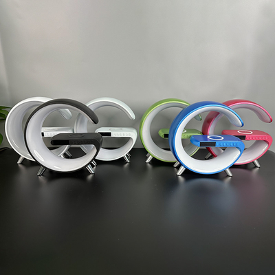 LED ile Saatle Hoparlörle Bluetooth ile Kablosuz Şarj Fast 15W