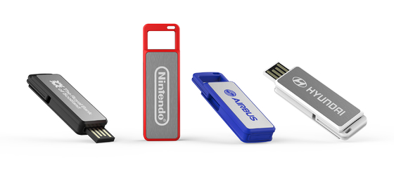 Özelleştirilebilir Plastik USB çubuğu Siyah Beyaz 256GB Bellek Plug And Play