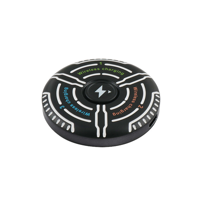 Çok fonksiyonlu kablosuz şarj cihazı destek kutusu baskı logosu Fidget Spinner ışık göstergesi