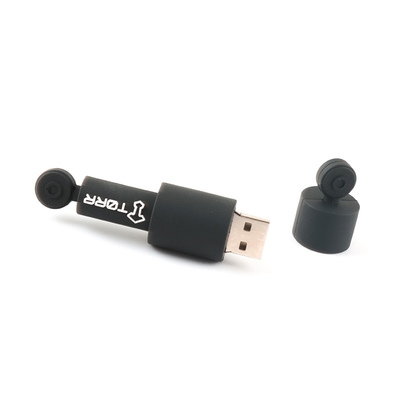 Veri Şifreleme Yuvarlak Özel USB Flash sürücüleri PVC / Silikon malzemesi
