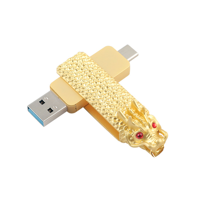Ejderha şeklindeki C tipi ve USB Flash sürücüsü hızlı okuma ve yazma 3.0 usb ile