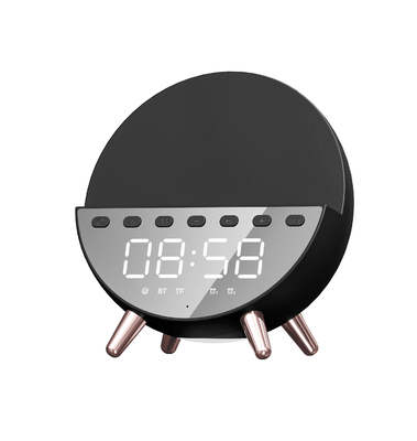 15W Hızlı Şarj Telsiz Şarj cihazı Bluetooth Hoparlörü ve Işıkla 131*75*146MM Vücut Boyutu
