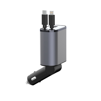 Kompakt 139*65*34.5mm araba şarj cihazı 2 USB parçası çıkışı 5V/2.4A