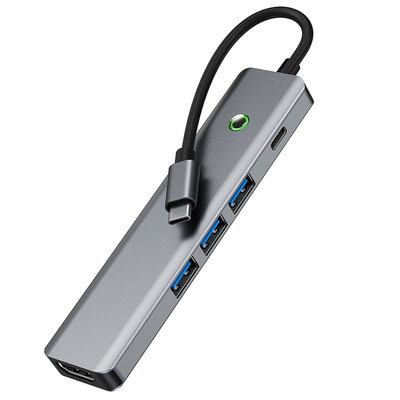 Çok fonksiyonel Veri İstasyonu USB C Hub Akıllı Adaptör 5Gbps Transfer Hızıyla