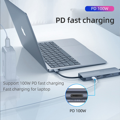 USB 3.0 İstasyonu USB C Hub Akıllı Adaptör / 5Gbps Veri Aktarım Hızı ile Bellek Kartı Hub