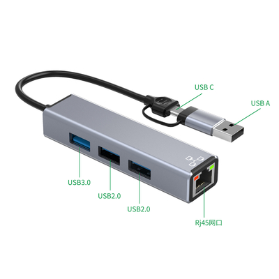 Kompakt USB C Hub Adaptörü dizüstü bilgisayar USB Port Genişletici Hızlı Veri Aktarımı İçin Usb Hub
