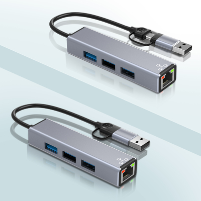 Kompakt USB C Hub Adaptörü dizüstü bilgisayar USB Port Genişletici Hızlı Veri Aktarımı İçin Usb Hub