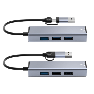 Kompakt USB C Hub Adaptörü dizüstü bilgisayar USB Port Genişletici Hızlı Veri Aktarımı İçin Usb Hub