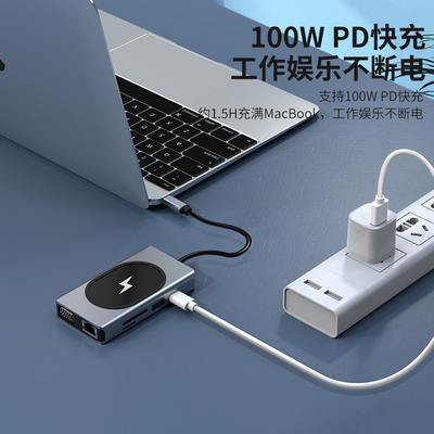 USB Tip C HUB Çok fonksiyonel Adaptör 9 Birde ve Bellek Kartı Okuyucu ile