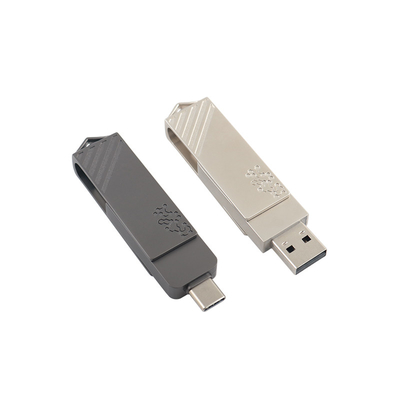 Metal Tipi C Dönüştürülmüş Hızlı USB Flash Drive 3.0 ve USB 2.0 ve Tipi C