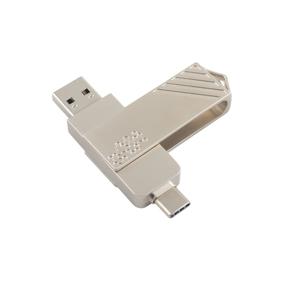 Metal Tipi C Dönüştürülmüş Hızlı USB Flash Drive 3.0 ve USB 2.0 ve Tipi C