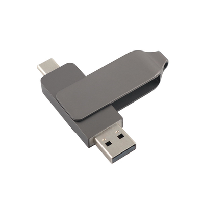 Silah Siyah Metal Tip C USB Flash sürücüleri Dönüştürülmüş Hızlı Hız 3.0 ve 3.0