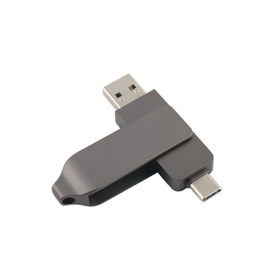 Silah Siyah Metal Tip C USB Flash sürücüleri Dönüştürülmüş Hızlı Hız 3.0 ve 3.0