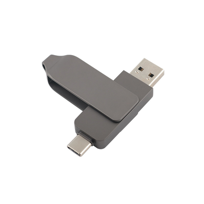 Silah Siyah Metal Tip C USB Flash sürücüleri Dönüştürülmüş Hızlı Hız 3.0 ve 3.0