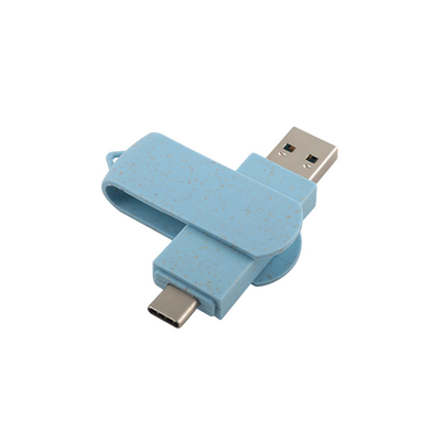 Geri dönüştürülebilir malzemeler Veri depolama için C U Tipi Diskli USB Flash sürücüsü