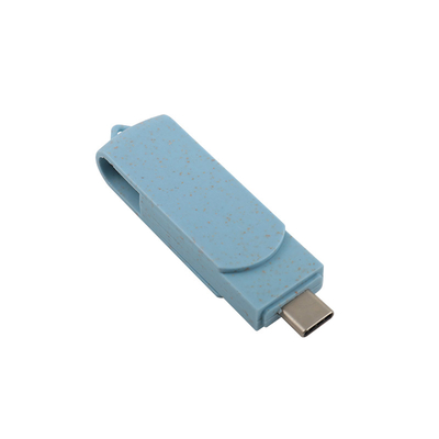 Geri dönüştürülebilir malzemeler Veri depolama için C U Tipi Diskli USB Flash sürücüsü