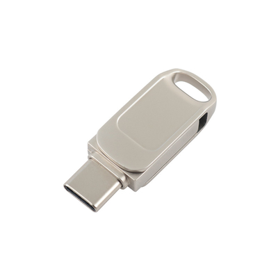 İyi Lazer Logolu Gümüş Metal Gövde Tip C Usb Flash Sürücü Usb 3.0 3.1 3.2 Desteği