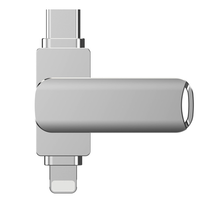 Şifre koruması ve dayanıklı metal kabuklu 2'de 1 USB Flash sürücüsü