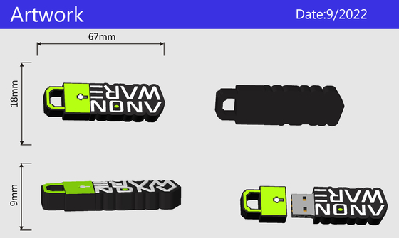 Özel Şekiller USB Flash Memory PVC veya Silikon Üretimi Açık Kalıpla Kolaylaştırıldı