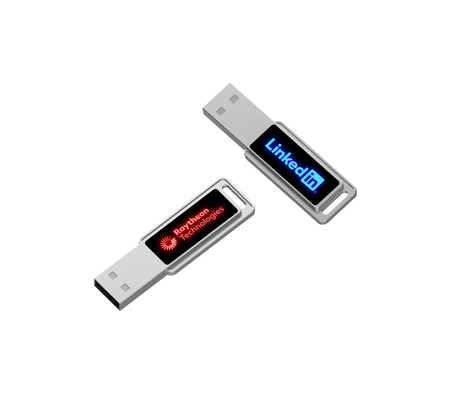 Yüksek Hızlı Flaş sürücüsü LED Işık Parlaklığıyla Kristal USB Kılavuzu