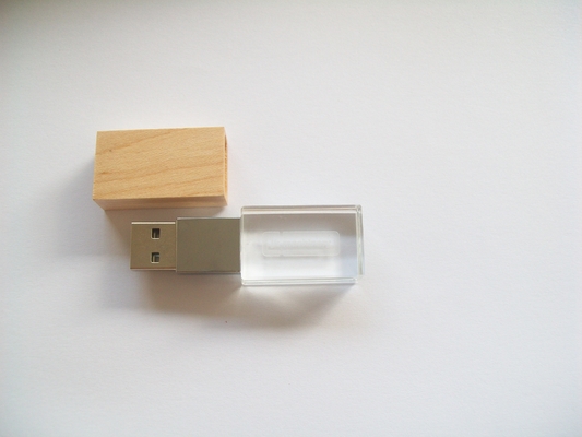 Lazer Logo Seçenekleri ile Özel Kristal USB Kılavuzu -50°C 80°C Çevre Sıcağı