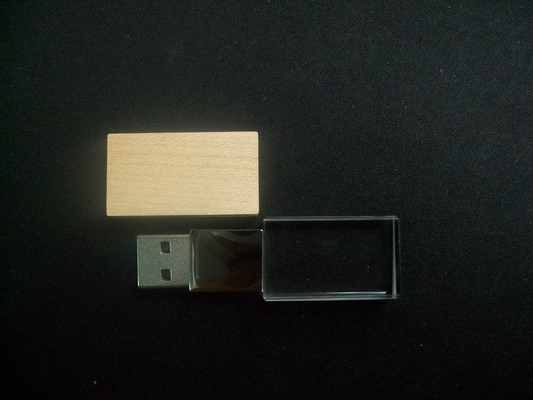 Lazer Logo Seçenekleri ile Özel Kristal USB Kılavuzu -50°C 80°C Çevre Sıcağı