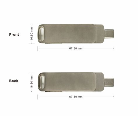 C Tipi ile Rose Gold USB 3.0 Hem Port USB Flash Drive Telefon Ve Bilgisayar Kabı Uyumluluk 256GB 512GB