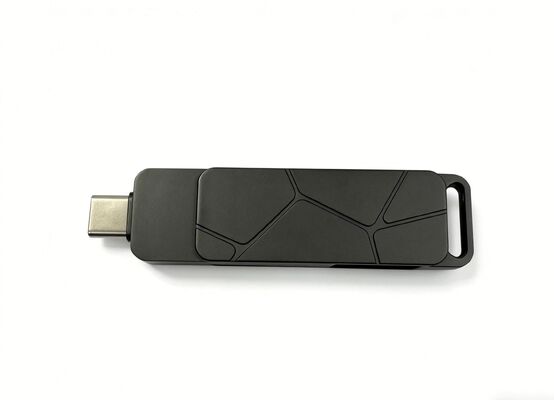 Silah Siyah Gövde Lazer LOGO C Tipi USB Anahtarlık veya Kordon ve Anahtarlık Koyabilir