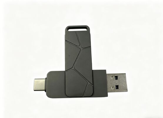 Silah Siyah Gövde Lazer LOGO C Tipi USB Anahtarlık veya Kordon ve Anahtarlık Koyabilir